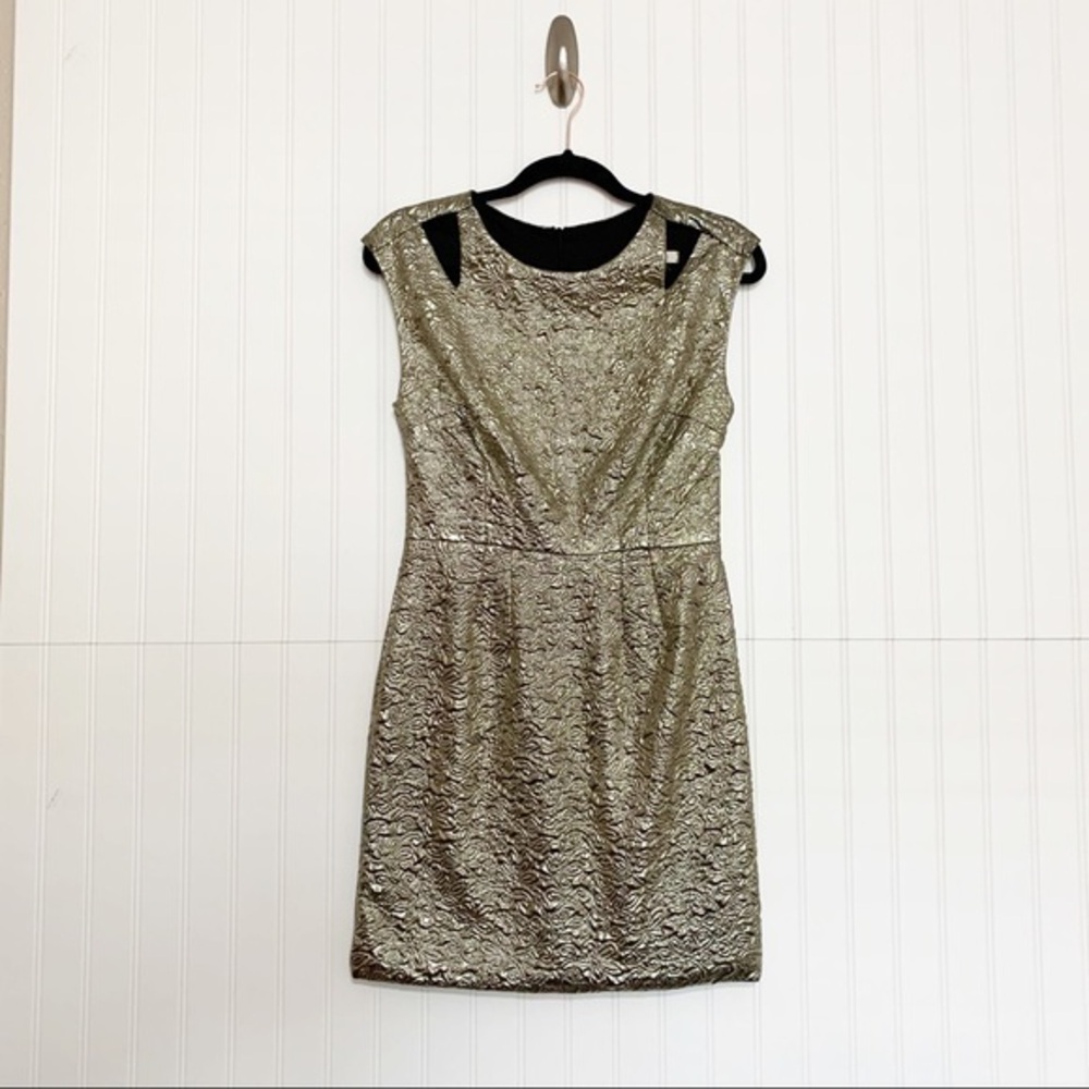 Arden B Small Textured Metallic Cocktail Dress